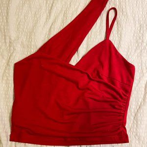Red Statement Shein Crop Top